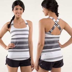 Lululemon Track And Train Tank Stripe Nimbus Sz 10